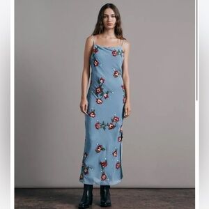 Rag & Bone Jolene Floral Midi Dress Slip Dress